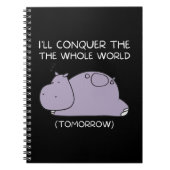 Lazy Hippo Ik veroverde morgen de wereld Notitieboek (Voorkant)