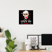 Lazy in Love Sheep for Valentijnsdag Singles Poster (Thuiskantoor)