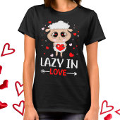 Lazy in Love Sheep for Valentijnsdag Singles T-shirt
