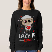 Lazy in Love Sheep for Valentijnsdag Singles Trui (Voorkant)