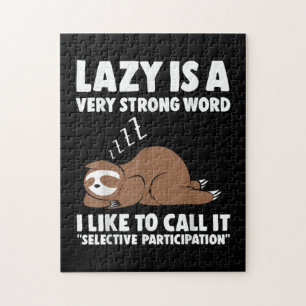 Lazy is een zeer sterke Word Sloth Legpuzzel