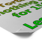 Lazy Lesson Learn Funny Poster (Coin)