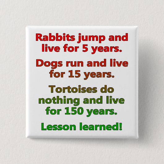 Lazy Lesson Leerde Funny Button Badge Pin (Voorkant)