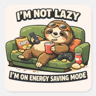 Lazy Level: Expert Vierkante Sticker