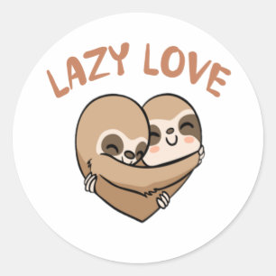 Lazy Love Ronde Sticker
