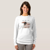Lazy, maar Cute Kitten Photo Cat Lover Humor Funny T-shirt (Voorkant volledig)