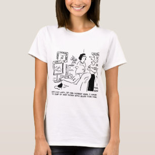 Lazy Man kijkt naar paardenraces op televisie T-shirt