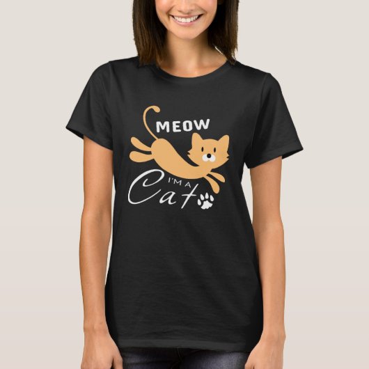 Lazy Meow I m A Cat T-shirt (Voorkant)
