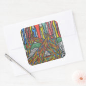 Lazy namiddag vierkante sticker (Envelop)