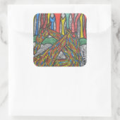 Lazy namiddag vierkante sticker (Tas)