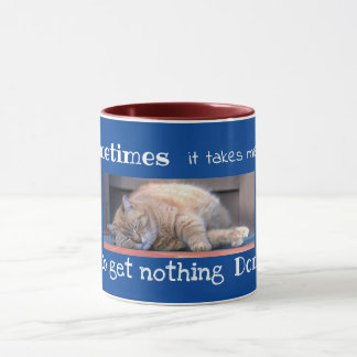 Lazy Orange Tabby Chat Mug