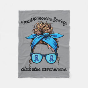 Lazy Pancreas Club Diabetes Bewustzijnsdag Type 1 Fleece Deken