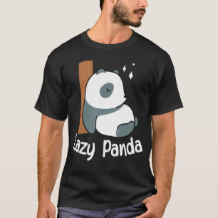 Lazy Panda Bamboo Cute Panda beer Dier T-shirt