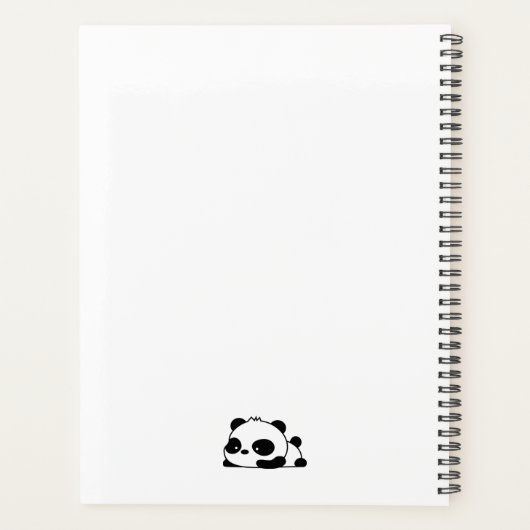 Lazy Panda Blush Pink White Monogram Script Planner (Achterkant)