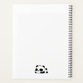 Lazy Panda Blush Rose noir blanc Monogramme Script (Dos)