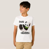 Lazy Panda Chillin White Boys T-shirt (Voorkant volledig)