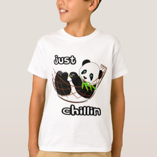Lazy Panda Chillin White Boys T-shirt