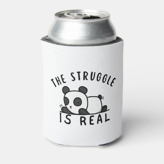 Lazy Panda de strijd is echt Blikjeskoeler (Blikje Achterkant)
