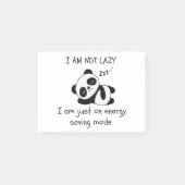 lazy panda grappig bericht post-it® notes (Voorkant)