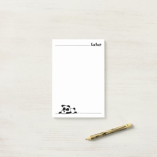 Lazy panda post-it® notes (Op bureau)