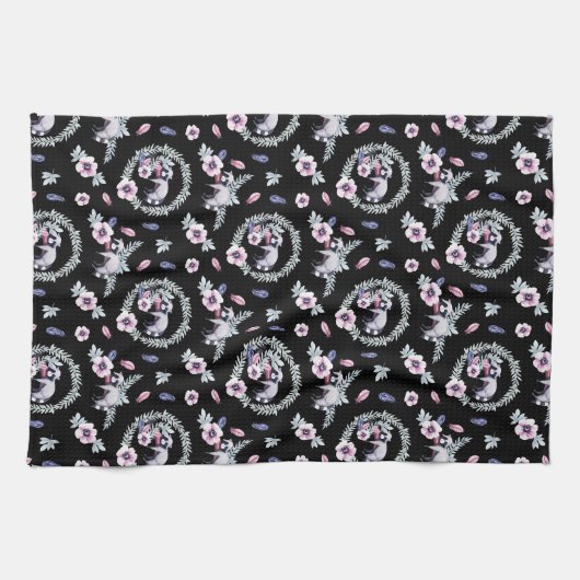 Lazy Raccoon Theedoek (Horizontaal)