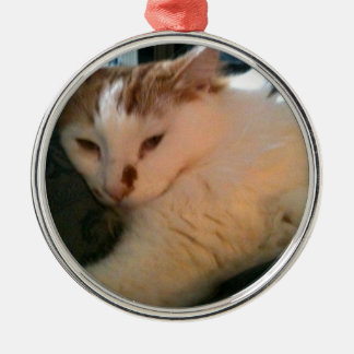 Lazy, Relaxed Cat Metalen Ornament
