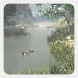 Lazy River Vierkante Sticker