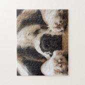 Lazy Saint Bernard dog Legpuzzel (Verticaal)