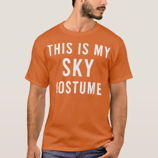 Lazy Sky Costume Funny Trick Treat Spooky Maskers T-shirt