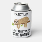 Lazy Sloth Doing Niets Blikjeskoeler (Blikje Achterkant)