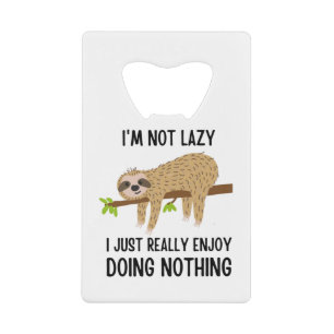 Lazy Sloth Doing Niets Kredietkaart Flessenopener