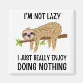 Lazy Sloth Doing Niets Magneet (Voorkant)
