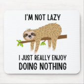 Lazy Sloth Doing Niets Muismat (Voorkant)