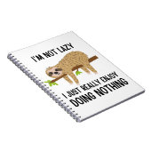 Lazy Sloth Doing Niets Notitieboek (Rechterzijde)