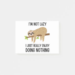Lazy Sloth Doing Niets Post-it® Notes