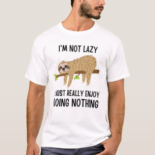 Lazy Sloth Doing Niets T-shirt