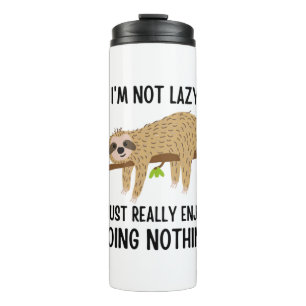 Lazy Sloth Doing Niets Thermosbeker