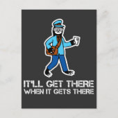 Lazy Sloth Funny Rural Mailman Mail Carrier Briefkaart (Voorkant)