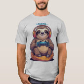 Lazy Sloth Gamer T-shirt (Voorkant)