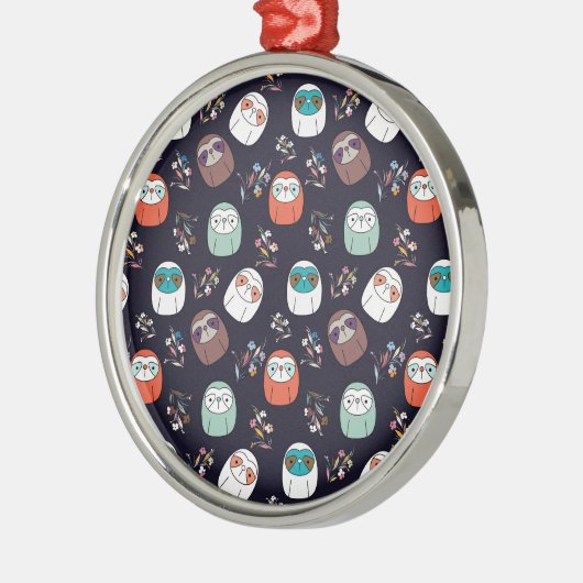 Lazy Sloth Metalen Ornament (Links)