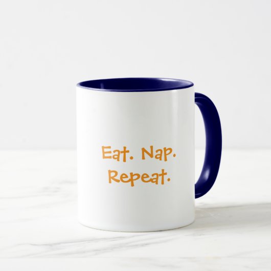 Lazy Sloth Mug – Eat. Nap. Repeat ☕🐾 (Devant droit)