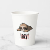 Lazy sloth papieren bekers (Voorkant)