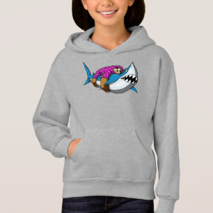 Lazy Sloth Riding Shark Funny Ocean Animal