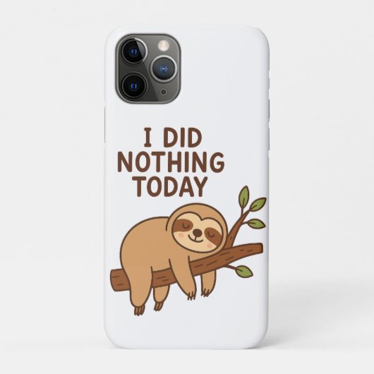 Lazy Sloth Sticker - "Ik heb vandaag niets gedaan" Case-Mate iPhone Case (Achterkant)