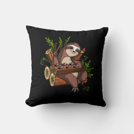 Lazy Sloth Sushi Kussen (Voorkant)