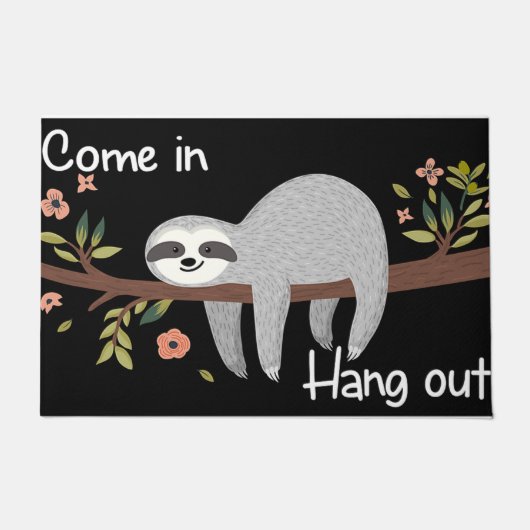 Lazy Sloth Welcome Doormat - Indoor Deurmat (Voorkant)