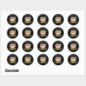 Lazy Student Afstuderen het Afstuderen Slote Ronde Sticker (Vel)