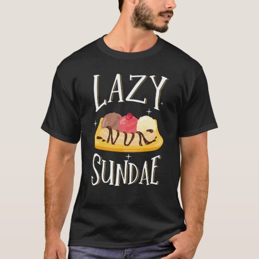 Lazy Sundae Banana Popsicle Split Ice Cream Sweet T-shirt (Voorkant)