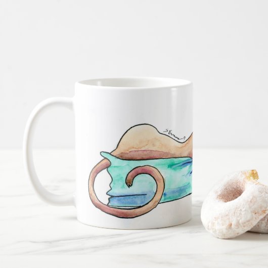 Lazy Sunday Greyhound Illustration Mok (Met donut)