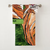 Lazy Tiger gepersonaliseerd Bad Handdoek (Insitu)